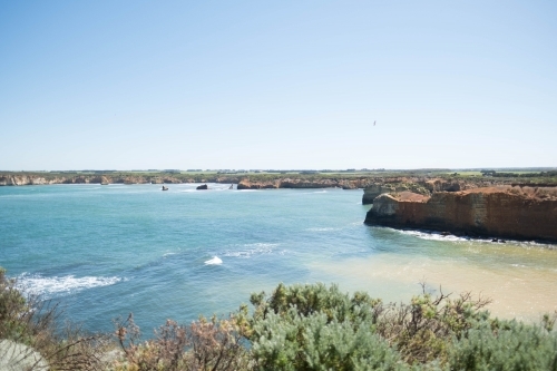 Ocean and cliffs along coastal Victoria - Australian Stock Image