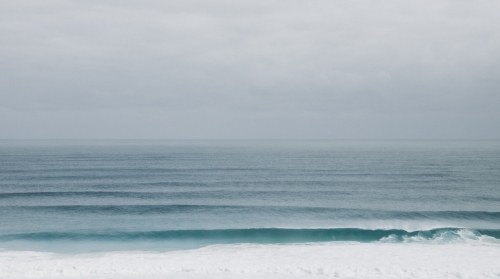 Ocean lines on an overcast day - Australian Stock Image