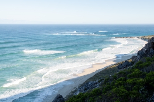Ocean view of surf beach coastline