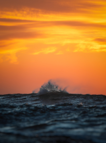 Ocean wave at sunrise - Australian Stock Image