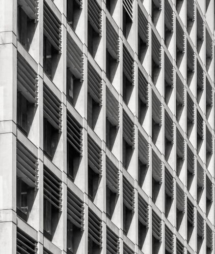 Brutalist building facade - Australian Stock Image