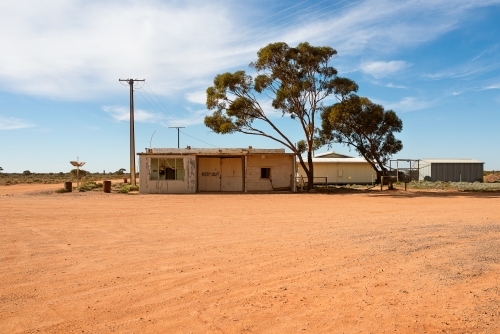 Old buildings in Kingoonya, outback South Australia - Australian Stock Image