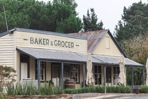 Old buildings in the historic gold mining town of Hill End NSW - Australian Stock Image