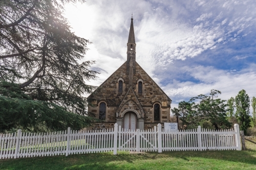 Old church in the historic gold mining town of Hill End NSW - Australian Stock Image