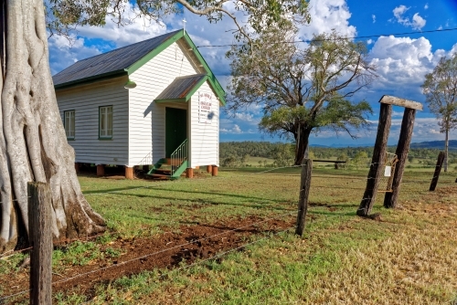 Old Church near Grandchester in late afternoon after the storm - Australian Stock Image