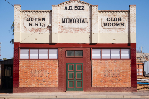 Old club rooms on Ouyen street. - Australian Stock Image