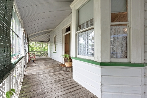 Old Colonial Queenslander house built in 1889 Australian heritage - Australian Stock Image