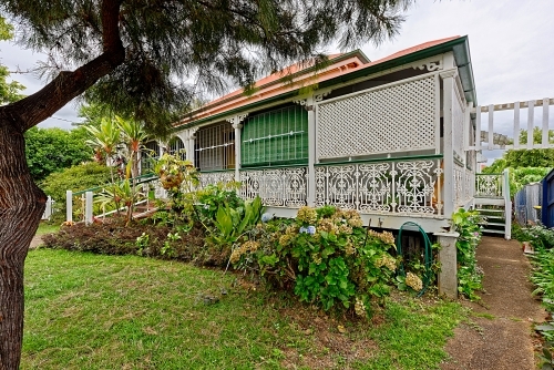 Old Colonial Queenslander house built in 1889 Australian heritage - Australian Stock Image