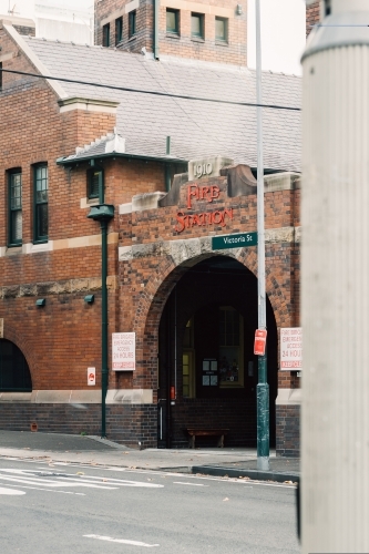 Old fire station in Sydney, circa 1910 - Australian Stock Image