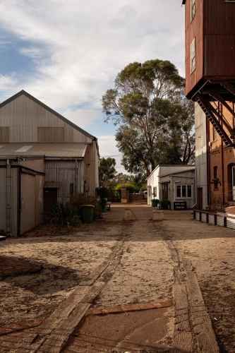 Old flour mill in country town - Australian Stock Image
