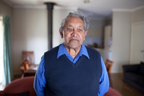 Old man at home - Australian Stock Image