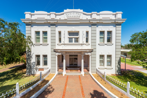Old Municipal Building in Coutry Town - Australian Stock Image