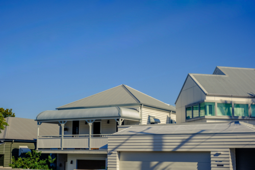 Old Queenslander Style Homes - Australian Stock Image