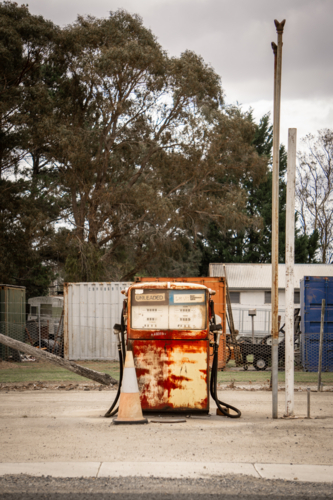 old rusted Petrol pump - Australian Stock Image
