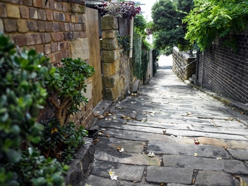 Old urban backstreet in Sydney, NSW - Australian Stock Image
