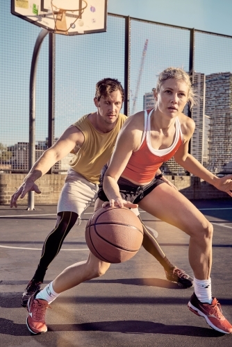 One on one basketball - Australian Stock Image
