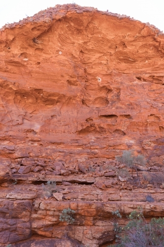 Orange rock cliff face - Australian Stock Image