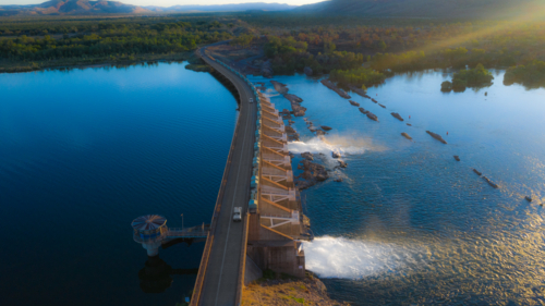 Ord River Dam Crossing - Australian Stock Image