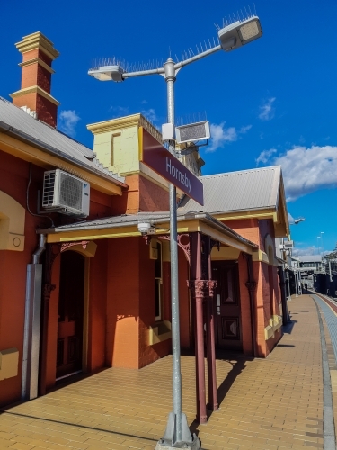 Original railway station building at Hornsby NSW, just after COVID19  'iso'