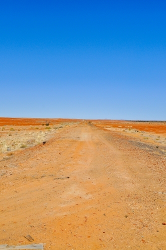 Outback road into the distance - Australian Stock Image