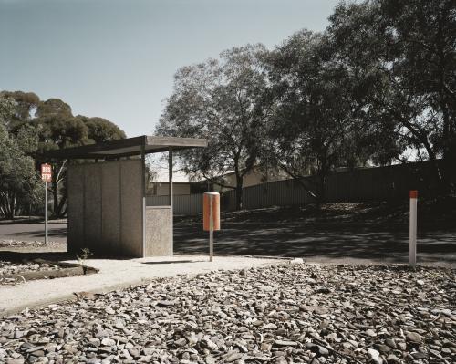 Outback town bus stop - Australian Stock Image