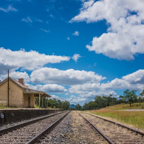 Outback train station - Australian Stock Image