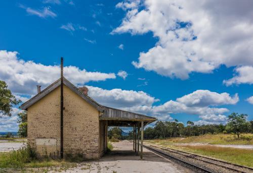 Outback train station - Australian Stock Image