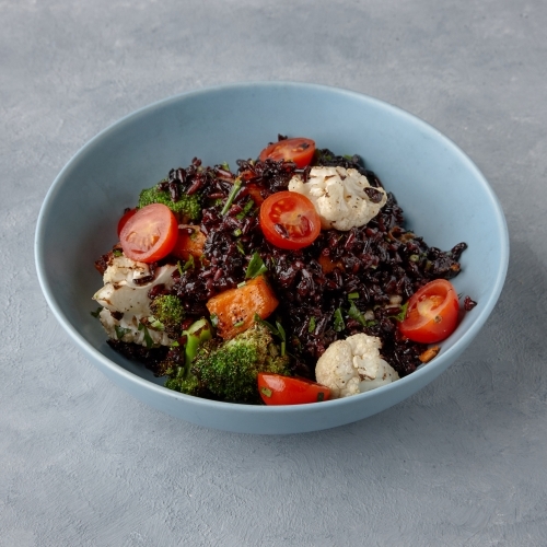 Overhead view of salad on table - Australian Stock Image