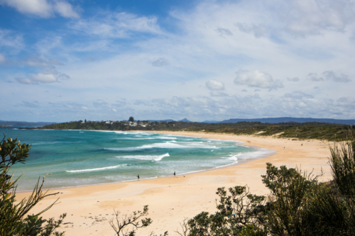 Overlooking sandy beach - Australian Stock Image