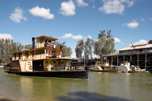 Paddle Steamer on the Murray River - Australian Stock Image