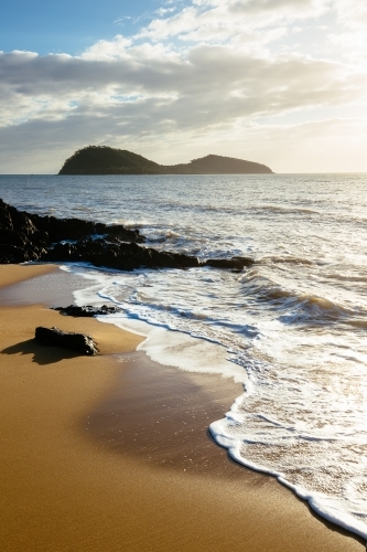 Palm Cove Beach and Double Island - Australian Stock Image