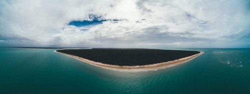 Panorama shot of island - Australian Stock Image