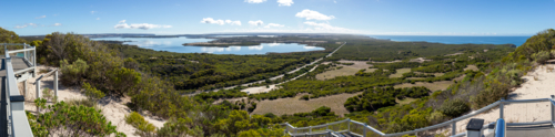 Panoramic View from Prospect Hill Lookout at Kangaroo Island - Australian Stock Image