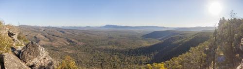 Panormaic view of the Grampians / Gariwerd - Australian Stock Image