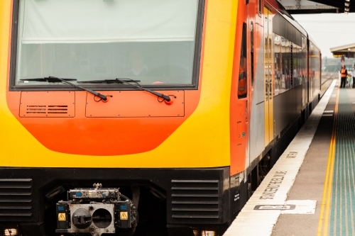 Passenger train at Maitland train station - Australian Stock Image