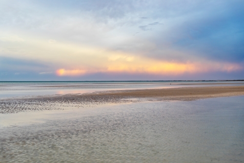 pastel beach sunset - Australian Stock Image