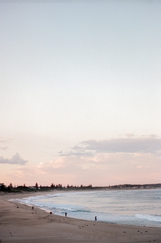 Pastel Sky Sunset at a Beach - Australian Stock Image