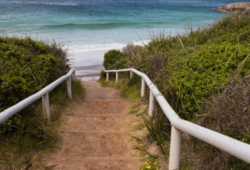 Path leading to waterfall beach, william bay national park, great southern ocean - Australian Stock Image