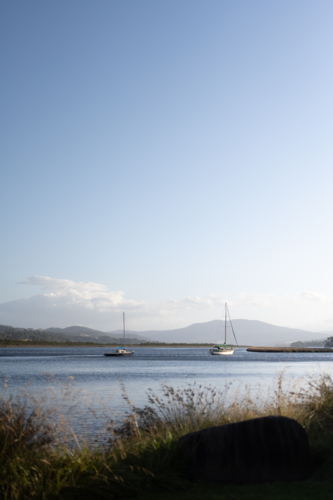 peaceful Huon river - Australian Stock Image