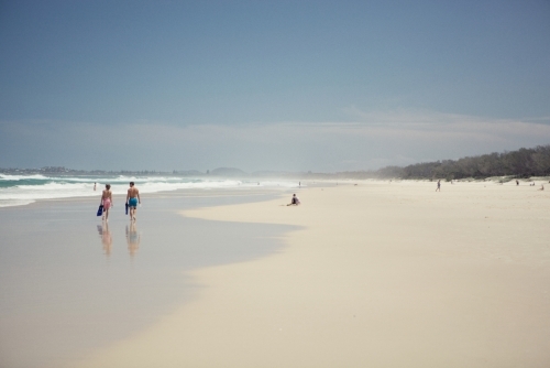 People at the Beach in Northern New South Wales - Australian Stock Image