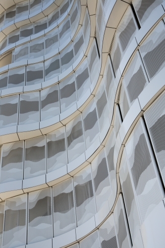 Perforated Curved Building Facade