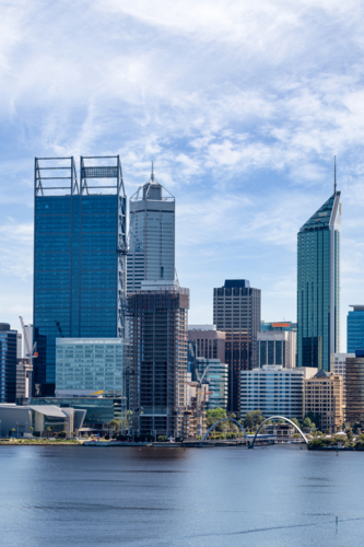 Perth City On The Swan River - Australian Stock Image