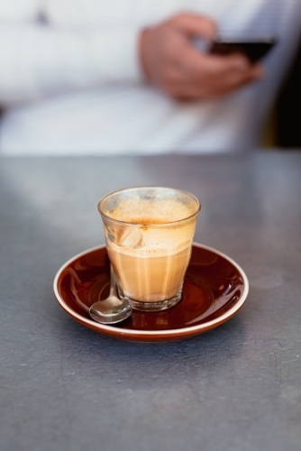 piccolo latte - Australian Stock Image