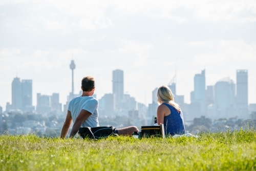 Picnic with a view - Australian Stock Image