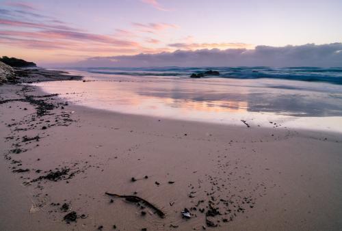 Pink dawn at Frenchman's Beach - Australian Stock Image