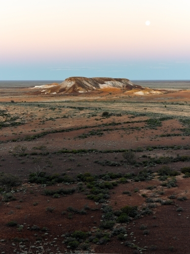 Plains and hills at the breakaways - Australian Stock Image