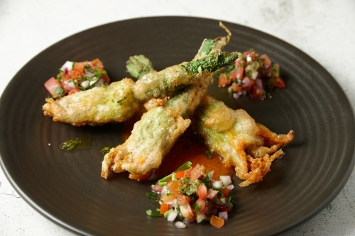 Platter of fritters - Australian Stock Image