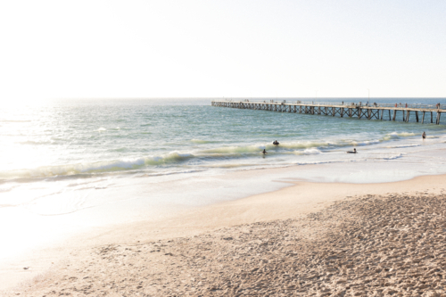 Port Noarlunga Jetty on a summers afternoon - Australian Stock Image