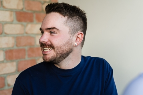 portrait, gay man in his 30s - Australian Stock Image