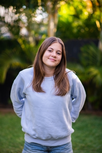 portrait of young teen girl - Australian Stock Image